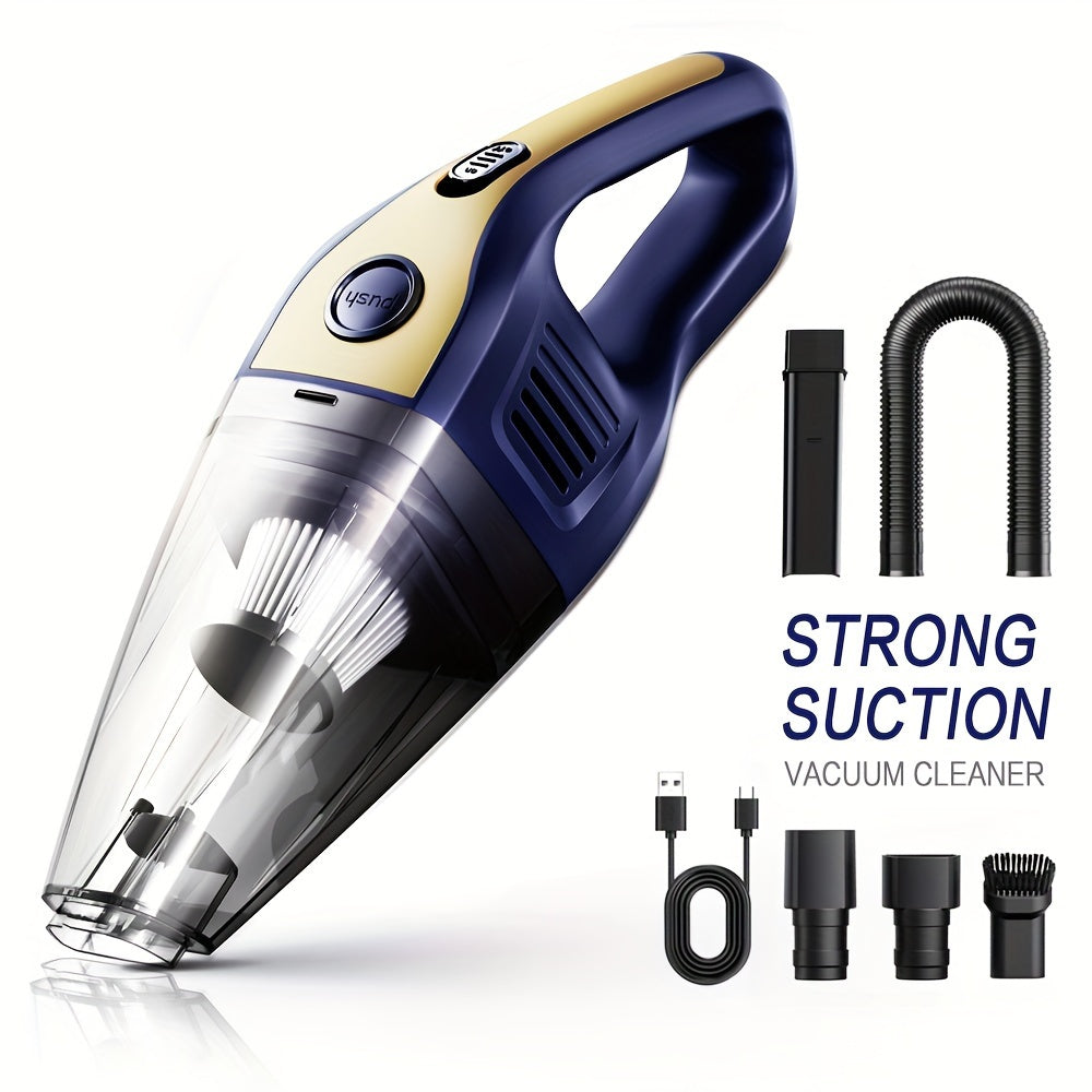 Powerful Portable Wireless Handheld Vacuum Cleaner for Car, Home, Office with USB Charging and Variety of Accessories