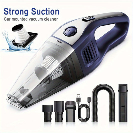 Powerful Portable Wireless Handheld Vacuum Cleaner for Car, Home, Office with USB Charging and Variety of Accessories