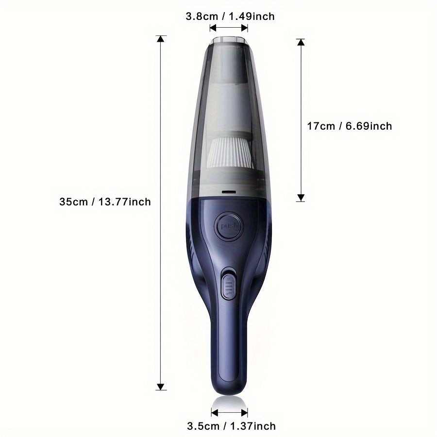 Powerful Portable Wireless Handheld Vacuum Cleaner for Car, Home, Office with USB Charging and Variety of Accessories