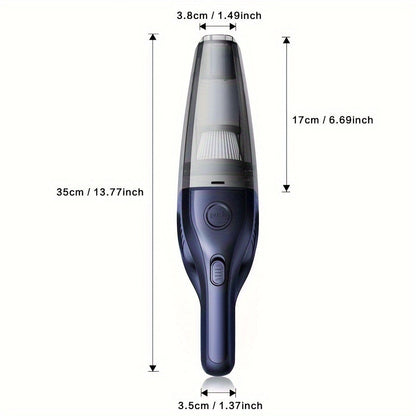 Powerful Portable Wireless Handheld Vacuum Cleaner for Car, Home, Office with USB Charging and Variety of Accessories