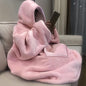 Ultra-Soft Sherpa Fleece Reversible Hoodie Blanket with Kangaroo Pocket - Cozy Machine Washable Wearable Snuggle Sweatshirt, Perfect Christmas Gift