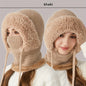 3-in-1 Cozy Fleece-Lined Winter Hat with Ear Flaps, Neck Warmer, Face Mask for Ultimate Warmth