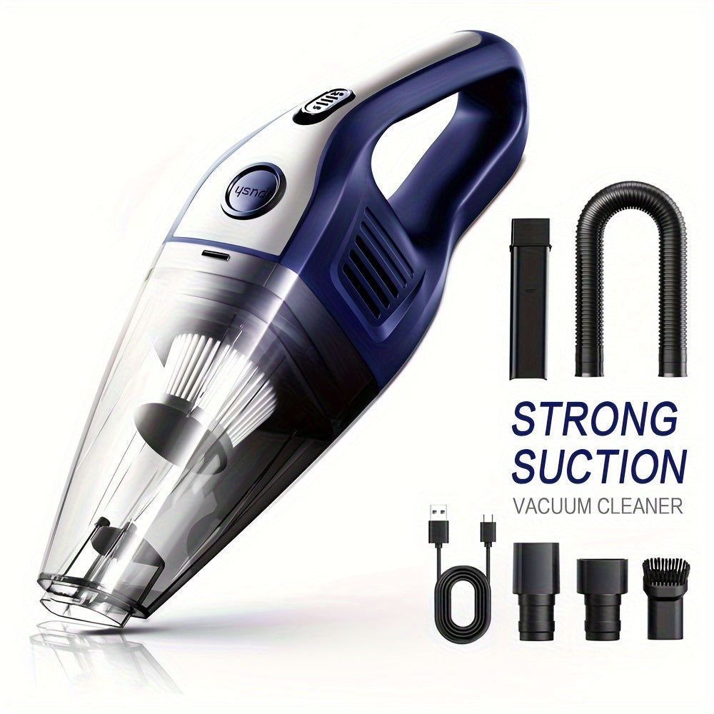 Powerful Portable Wireless Handheld Vacuum Cleaner for Car, Home, Office with USB Charging and Variety of Accessories