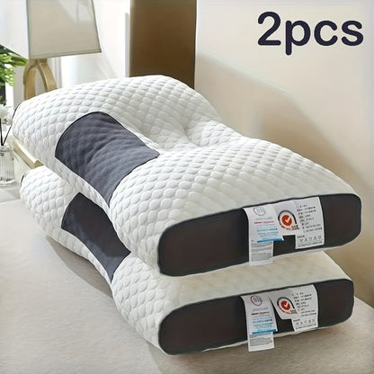 2Pcs Knitted Pillow SP Neck Protection, Sleep  Pillow Core, Household Pillow Moisture Absorption Breathable, Bedding Living Room Bedroom Decoration Pillow