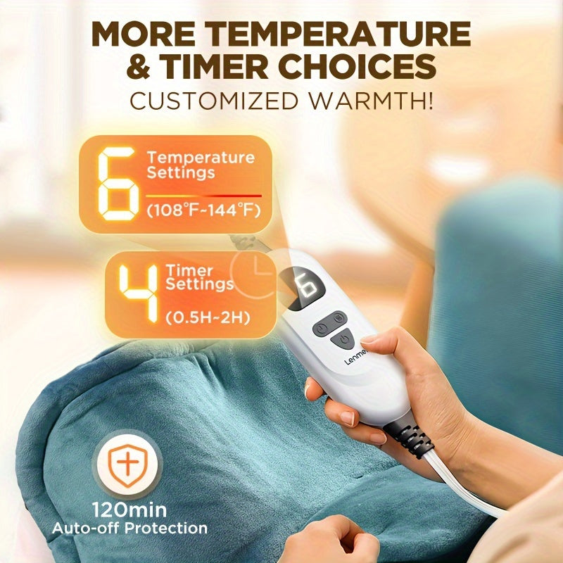 Graphene Heating Pad With 3 Times The Depth Of Warmth Shawl, Weighted Instant Heating Pad Suitable For Neck And Shoulders, Heating Wrapping With 6 Heating Options And 4 Automatic Shut-off Timers, As A Christmas Gift For Mothers Blanket Shawl